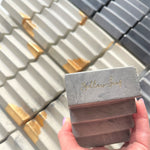 Gold Brush Zig Zag - Concrete Soap Tray