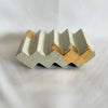 Gold Brush Zig Zag - Concrete Soap Tray